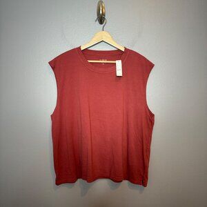J.CREW made in U.S.A. muscle tank in rust size XL